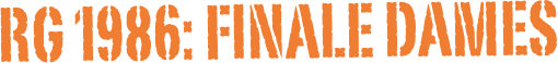 RG 1986: FINALE dames
