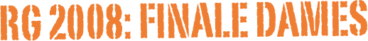 RG 2008: FINALE Dames